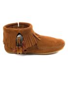 Boots en Velours de Cuir Concho Feather marron